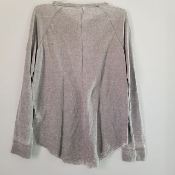 H&M Gray Long Sleeve Thermal with Neck Tie size Small - Picture 5 of 7